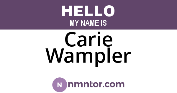 Carie Wampler