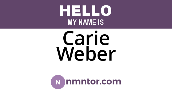 Carie Weber