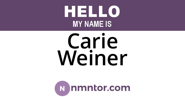 Carie Weiner