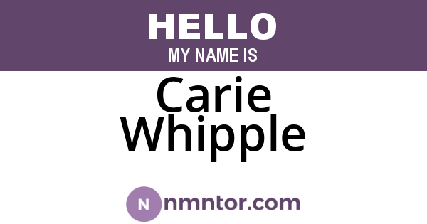 Carie Whipple