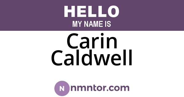 Carin Caldwell