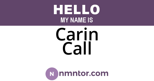 Carin Call