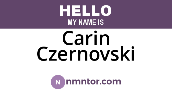 Carin Czernovski