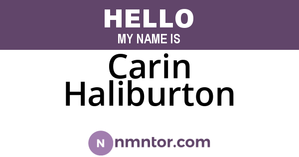 Carin Haliburton