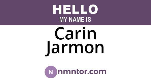 Carin Jarmon