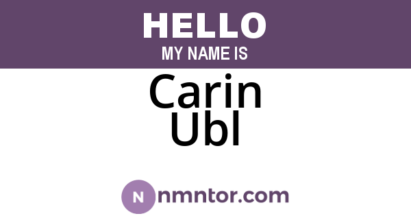 Carin Ubl