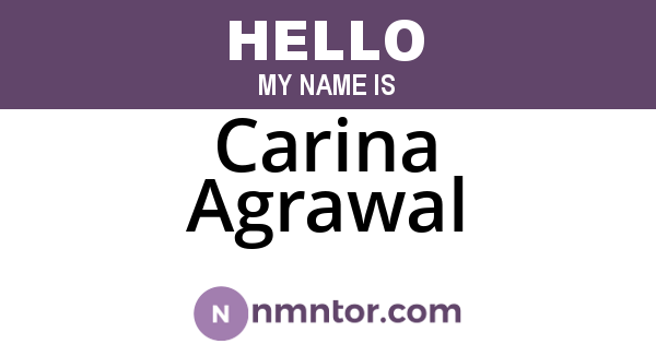 Carina Agrawal
