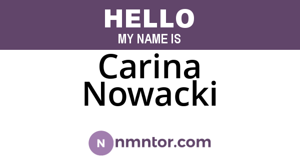 Carina Nowacki