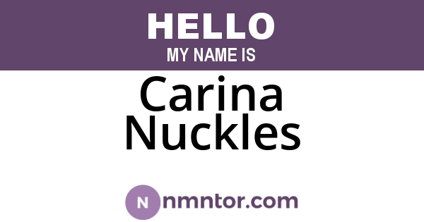 Carina Nuckles