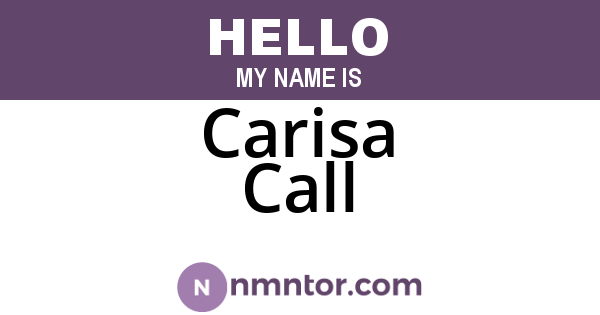 Carisa Call