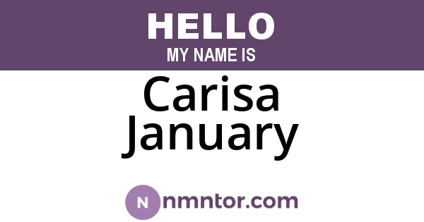 Carisa January