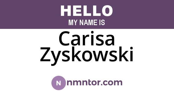 Carisa Zyskowski