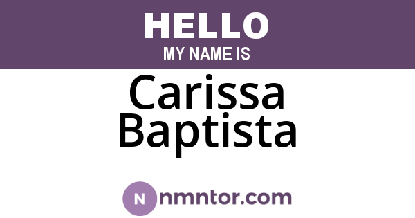 Carissa Baptista