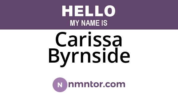 Carissa Byrnside