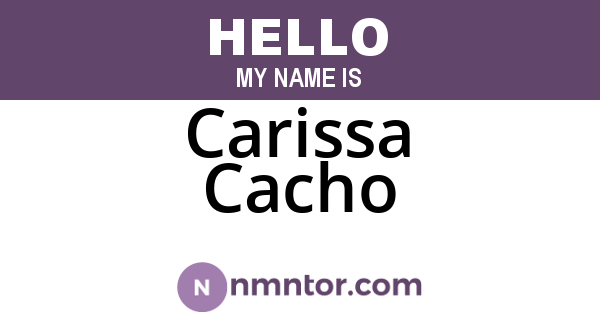 Carissa Cacho