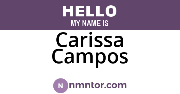 Carissa Campos