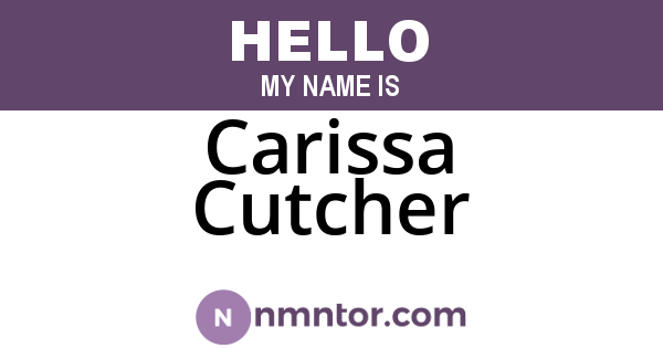 Carissa Cutcher