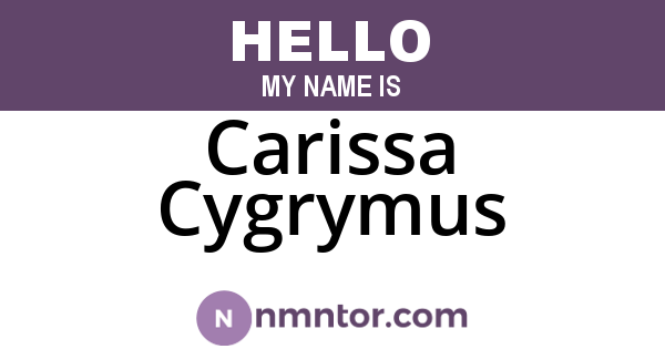 Carissa Cygrymus