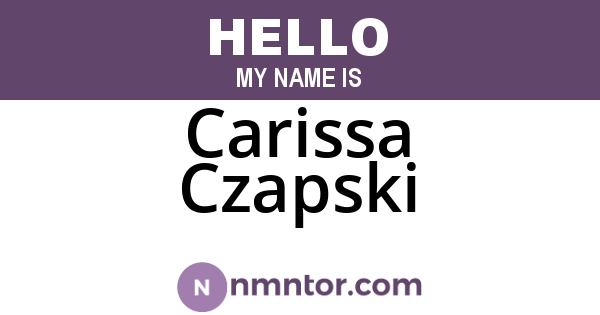 Carissa Czapski