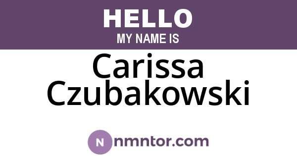Carissa Czubakowski