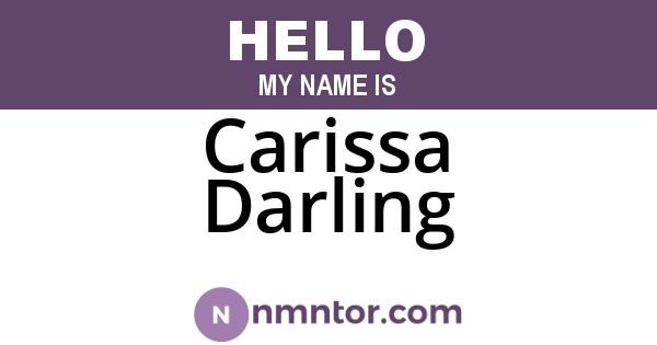 Carissa Darling