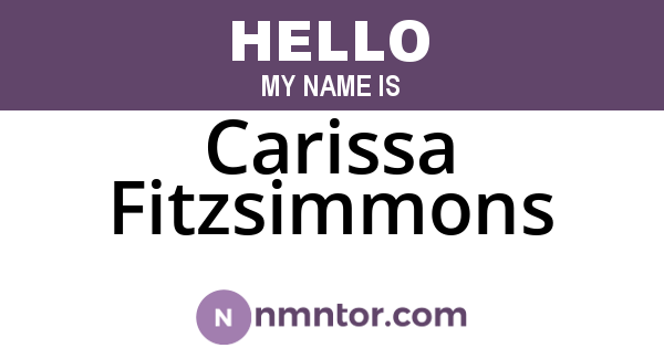 Carissa Fitzsimmons