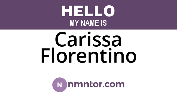 Carissa Florentino