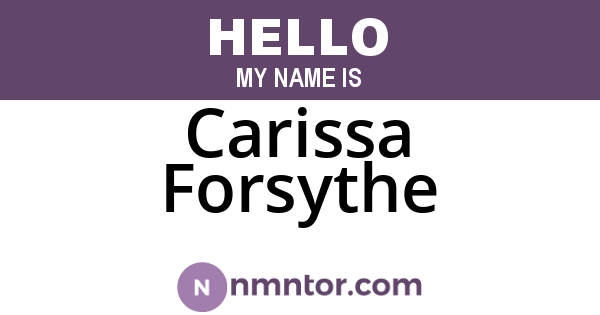 Carissa Forsythe