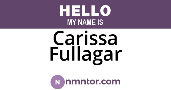 Carissa Fullagar