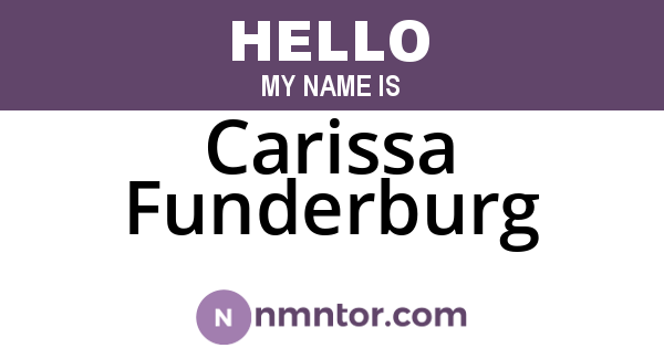 Carissa Funderburg