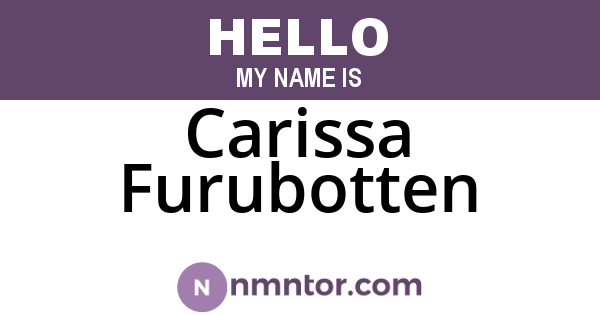 Carissa Furubotten
