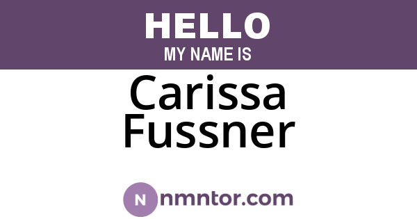Carissa Fussner
