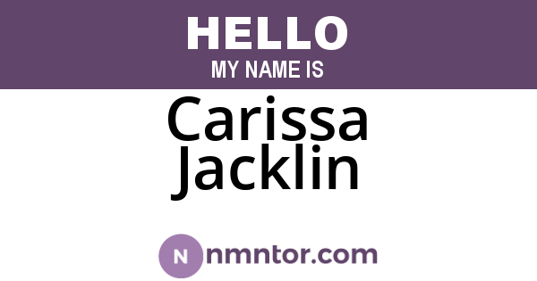 Carissa Jacklin