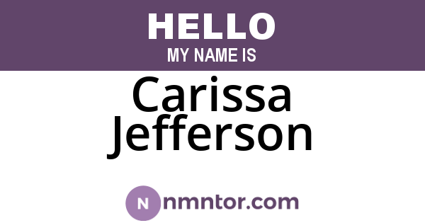 Carissa Jefferson