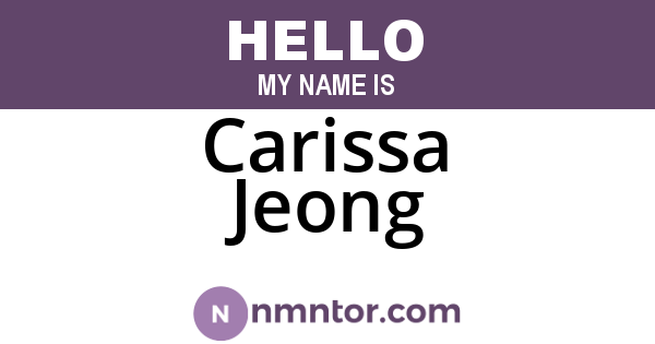 Carissa Jeong