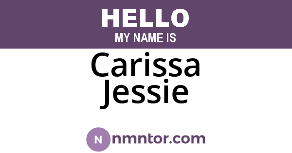 Carissa Jessie