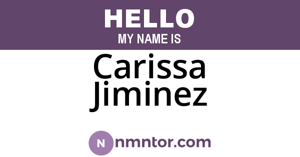 Carissa Jiminez