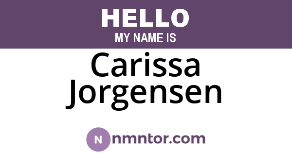 Carissa Jorgensen