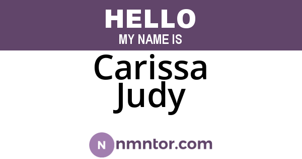 Carissa Judy