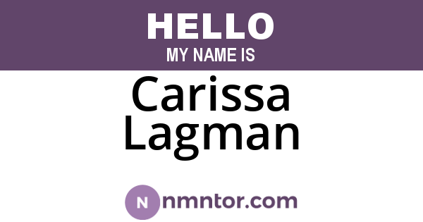 Carissa Lagman