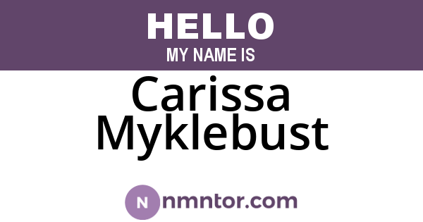 Carissa Myklebust