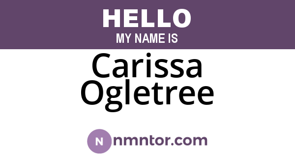 Carissa Ogletree