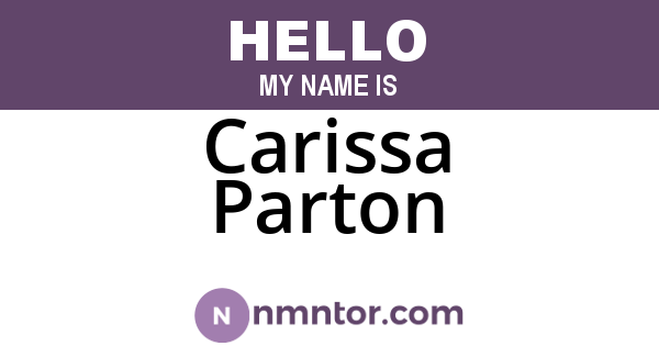 Carissa Parton