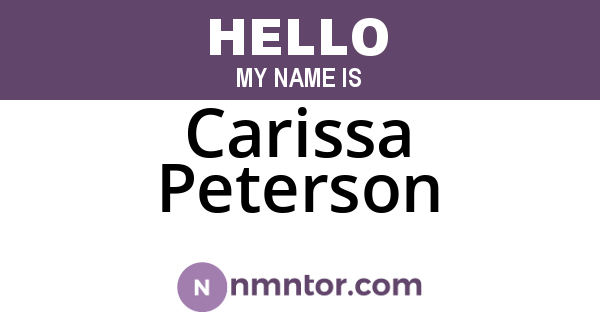 Carissa Peterson