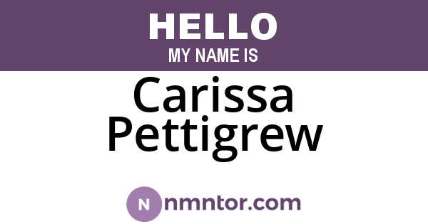 Carissa Pettigrew