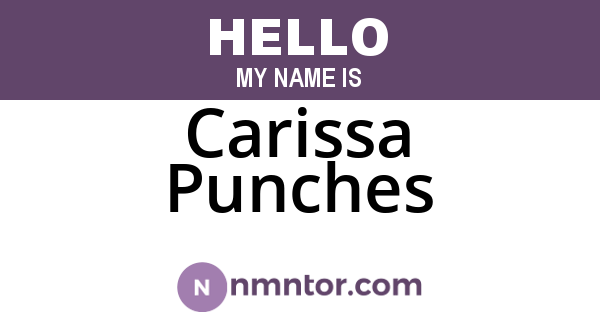 Carissa Punches