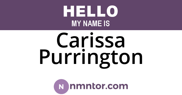 Carissa Purrington