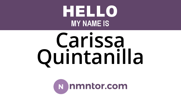 Carissa Quintanilla