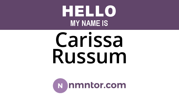 Carissa Russum