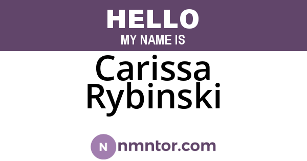 Carissa Rybinski